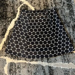 ReneeC. A-Line Navy Patterned Skirt